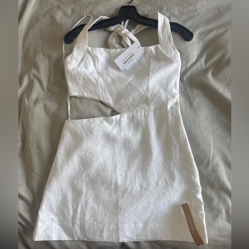 Reformation Valli Linen Dress - White - Size 2 - Picture 4 of 5